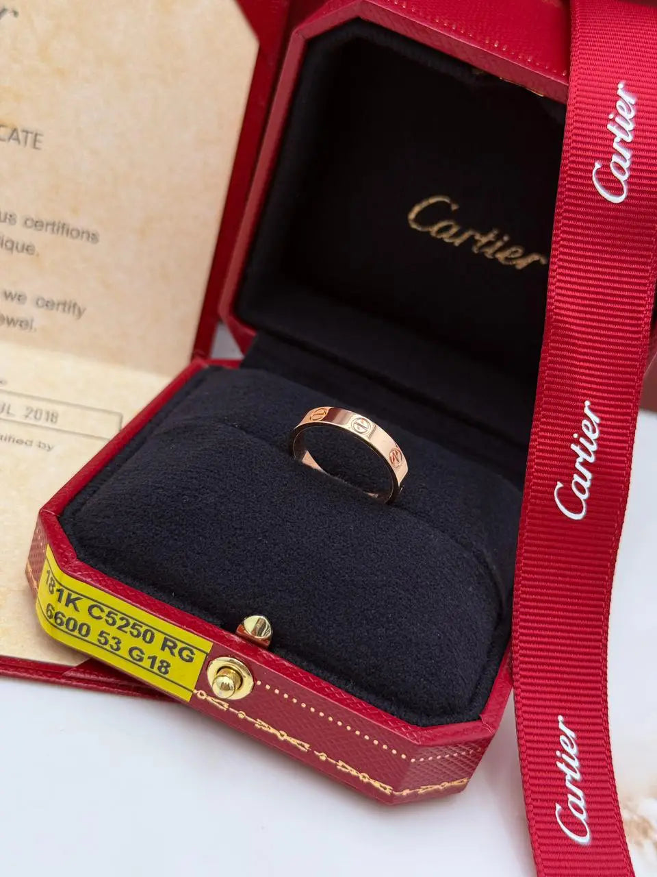 Cartier Love Wedding Band Ring Size 53