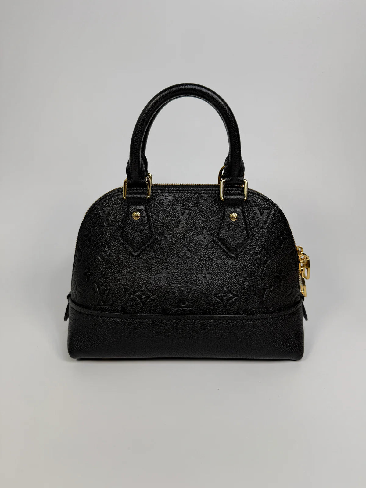 LOUIS VUITTON ALMA BB IN EMPREINTE BLACK MONOGRAM WITH GOLD HARDWARE