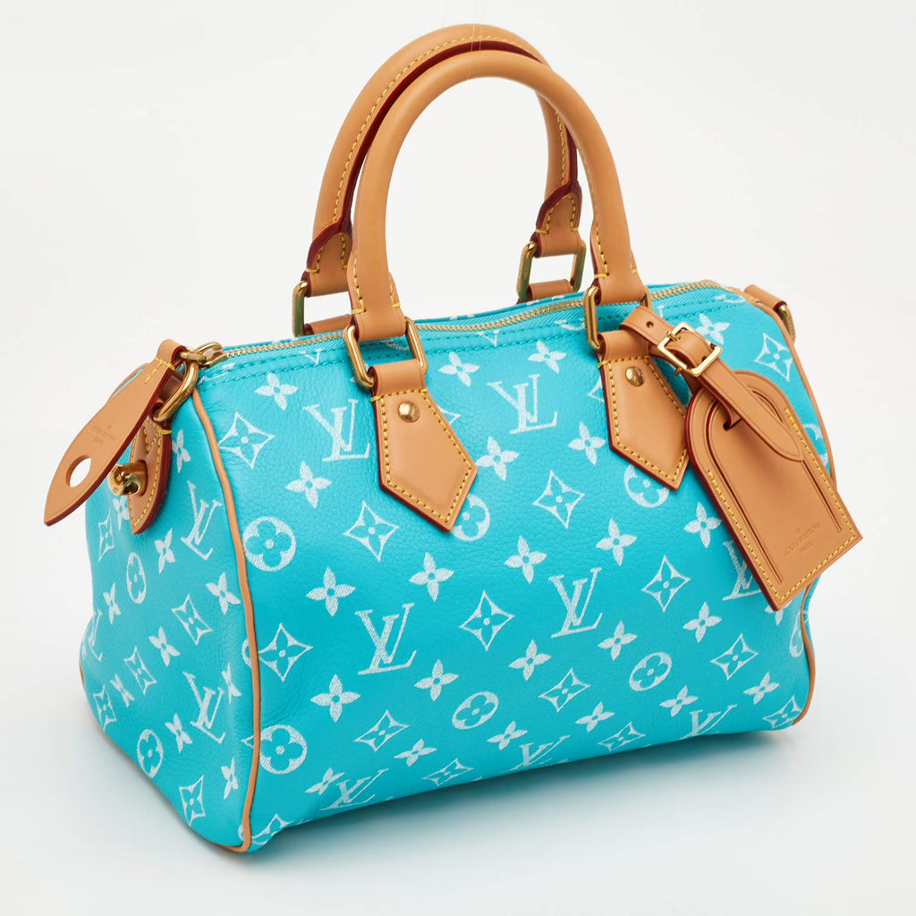 Louis Vuitton Speedy P9 Bandoulière 25 Turquoise Leather Bag
