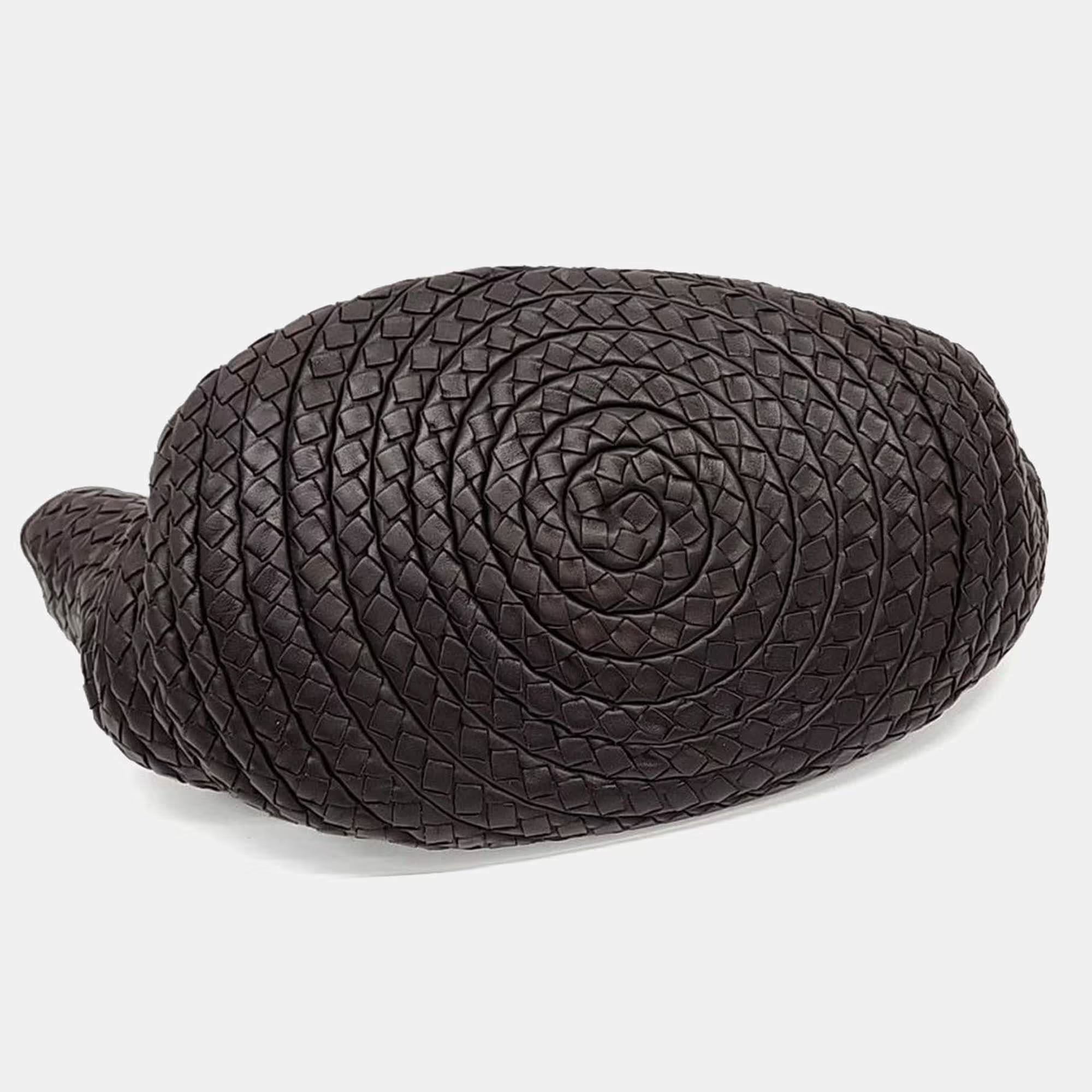 Bottega Veneta Brown Leather Mesh Tote Bag