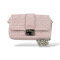 Christian Dior Light Pink Cannage Quilted Leather Miss Dior Promenade Crossbody Clutch Bag