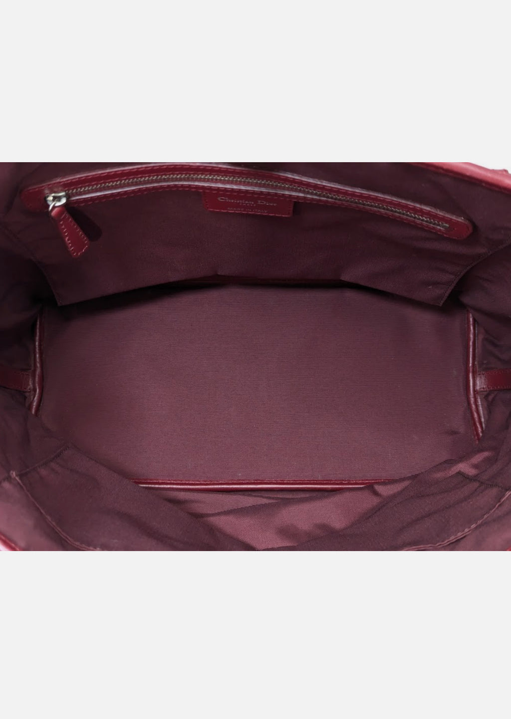 Christian Dior Cannage Panarea Leather Tote Bag Red