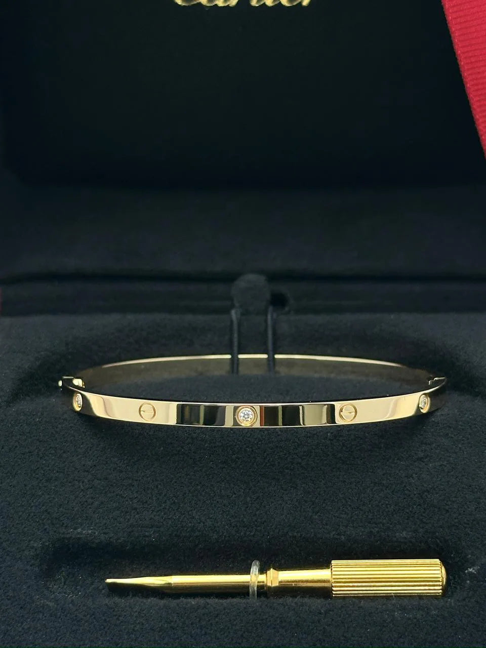 Cartier Love Bracelet 6 Diamonds Size 18