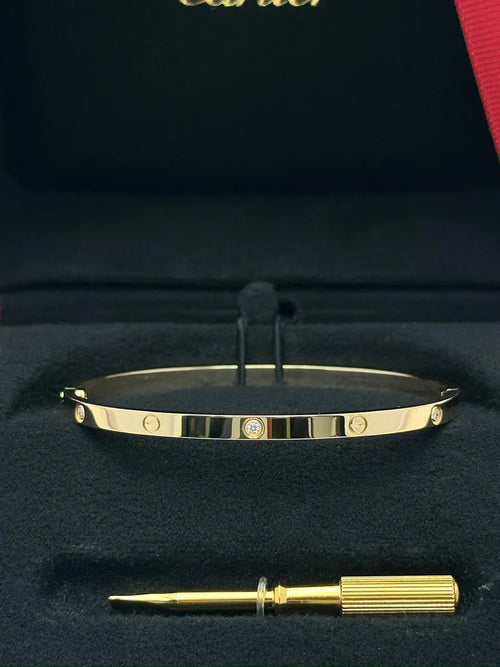 Cartier Love Bracelet 6 Diamonds Size 18