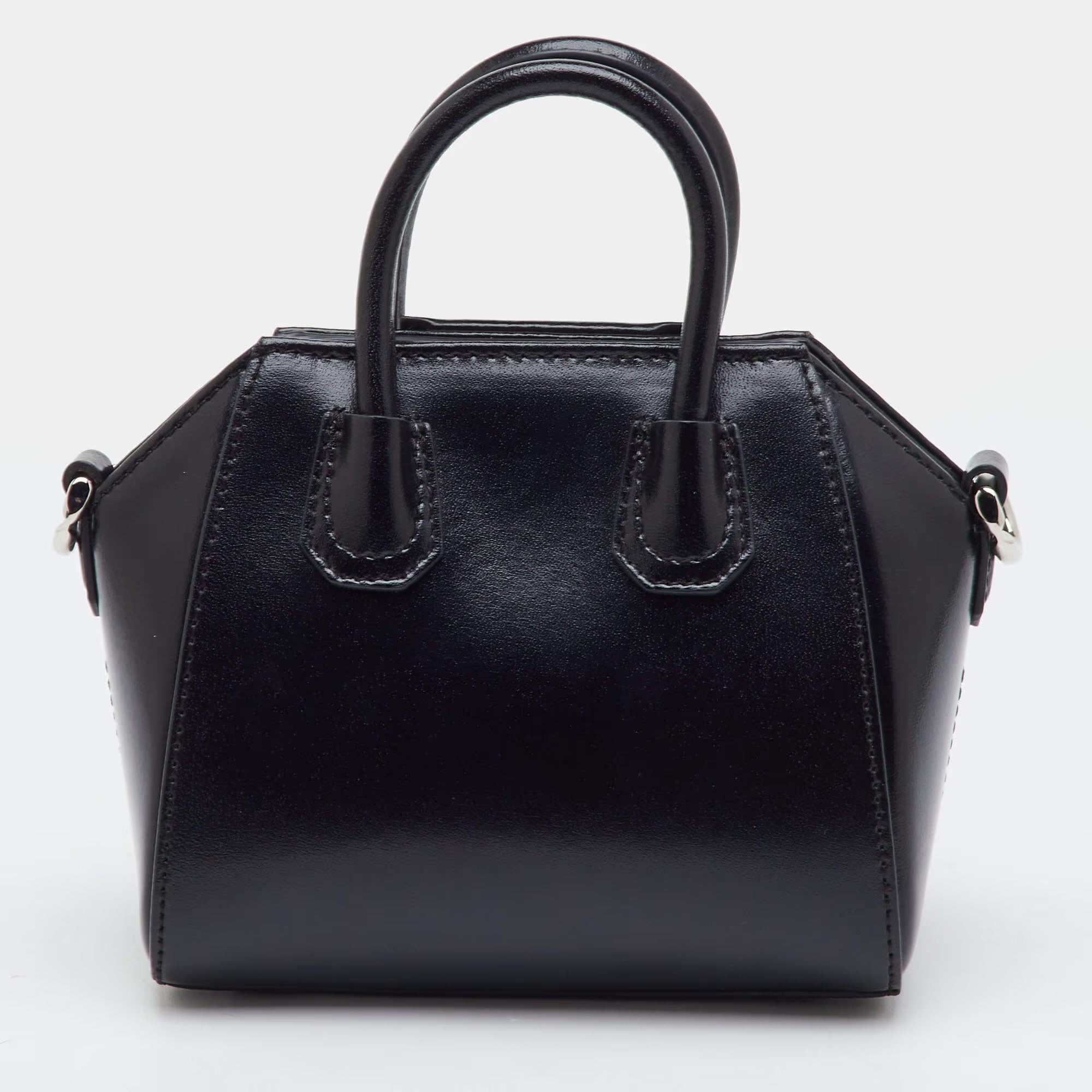 Givenchy Antigona Micro Black Leather Crossbody Bag