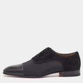 Christian Louboutin Black Leather and Suede Greggo Lace Up Oxford Size 40