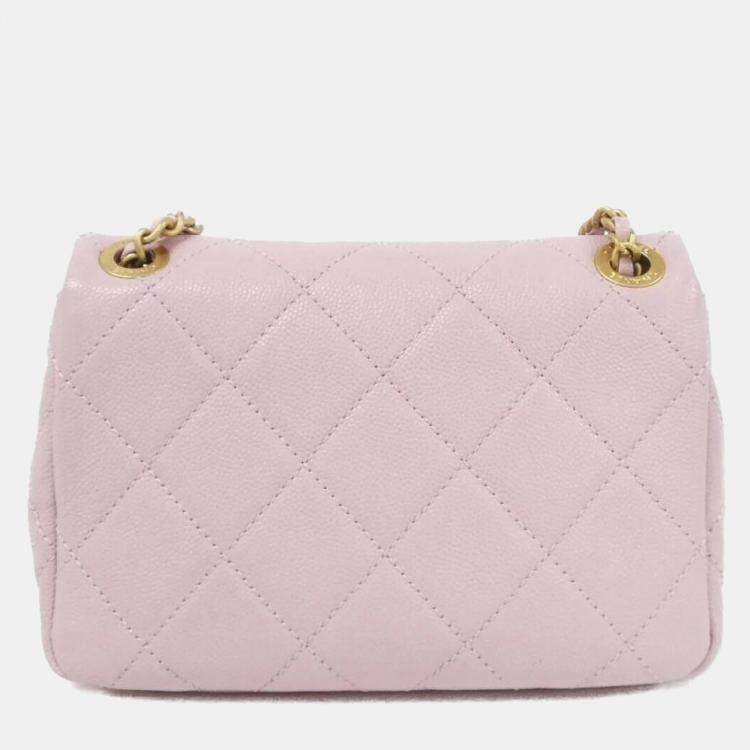 Chanel Pink Mini Flap Leather Shoulder Bag