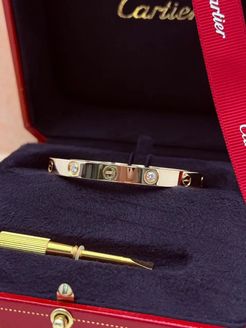 Cartier Love 4 Diamonds Bracelet Size 16