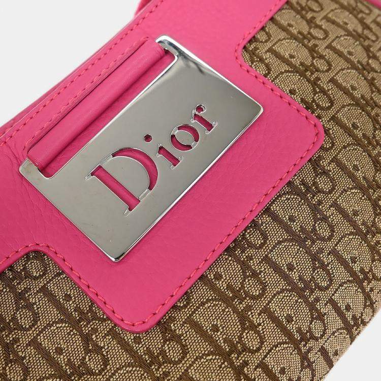 Christian Dior Beige Pink Street Chic Trotter Handbag