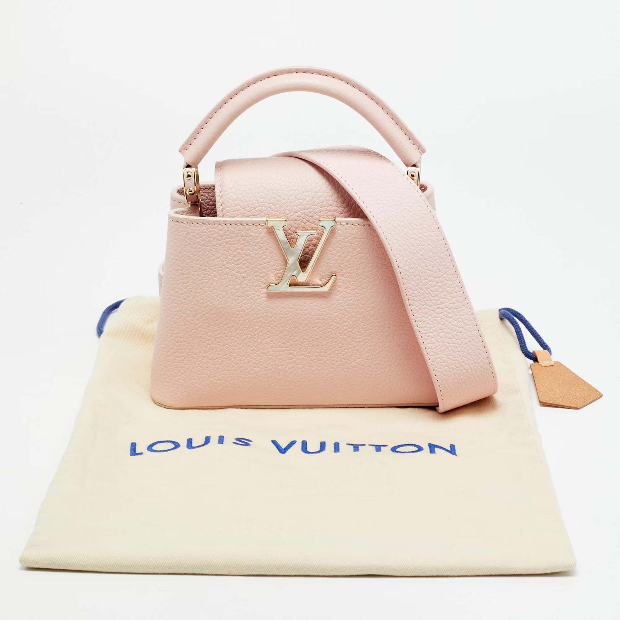 Louis Vuitton Capucines Mini Pink Taurillon Leather Top Handle Bag