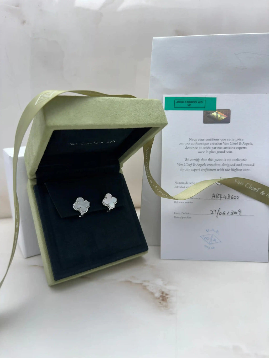 Van Cleef And Arpels Vintage Alhambra Earrings VCARF48600