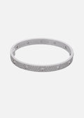 CARTIER Love Bracelet Full Pave Diamond In 18K White Gold Size 16