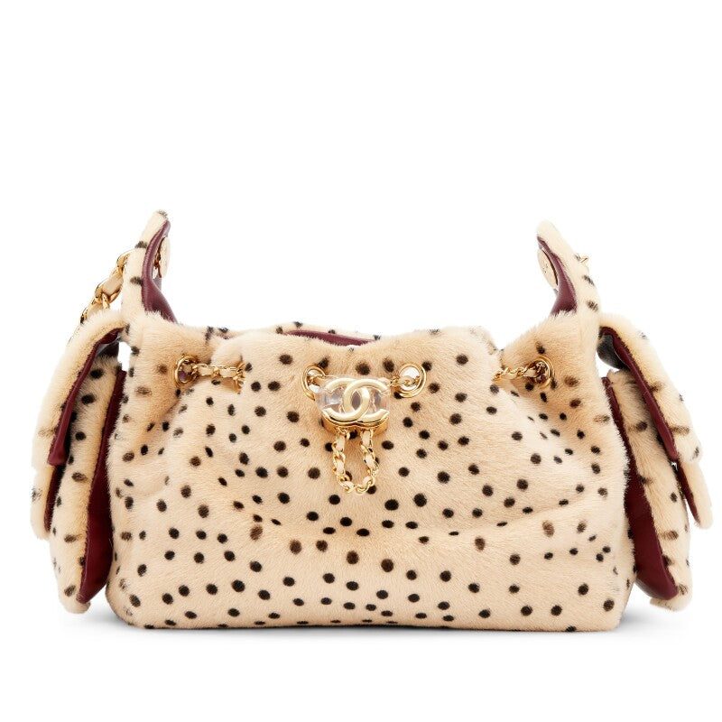 chanel 25 mini furry cheetah bag