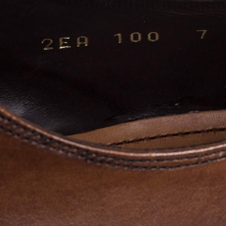 Prada Brown Leather Lace Up Derby Size 41