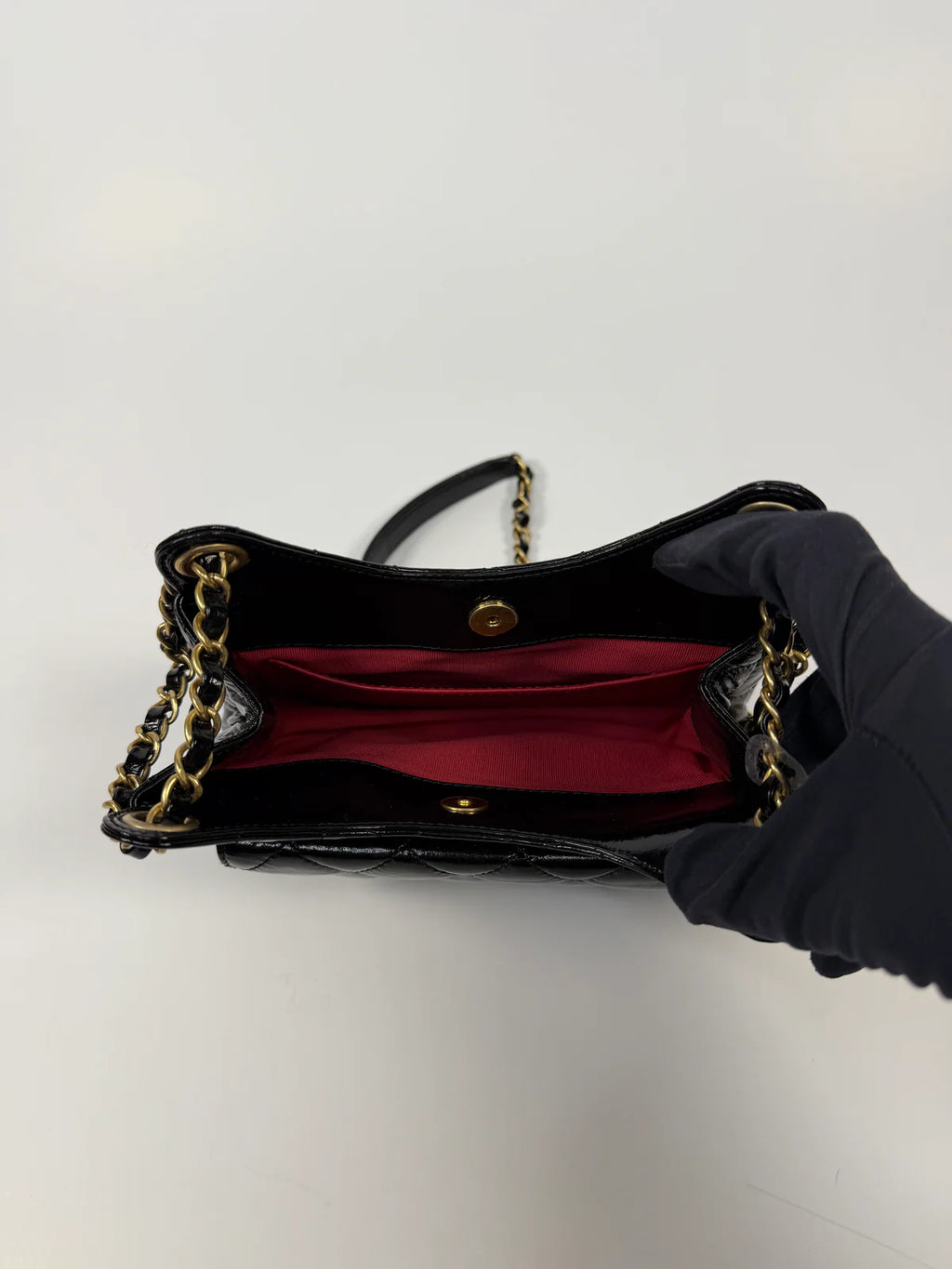 CHANEL MINI QUILTED MEDALLION SHOULDER BAG WITH GOLD HARDWARE