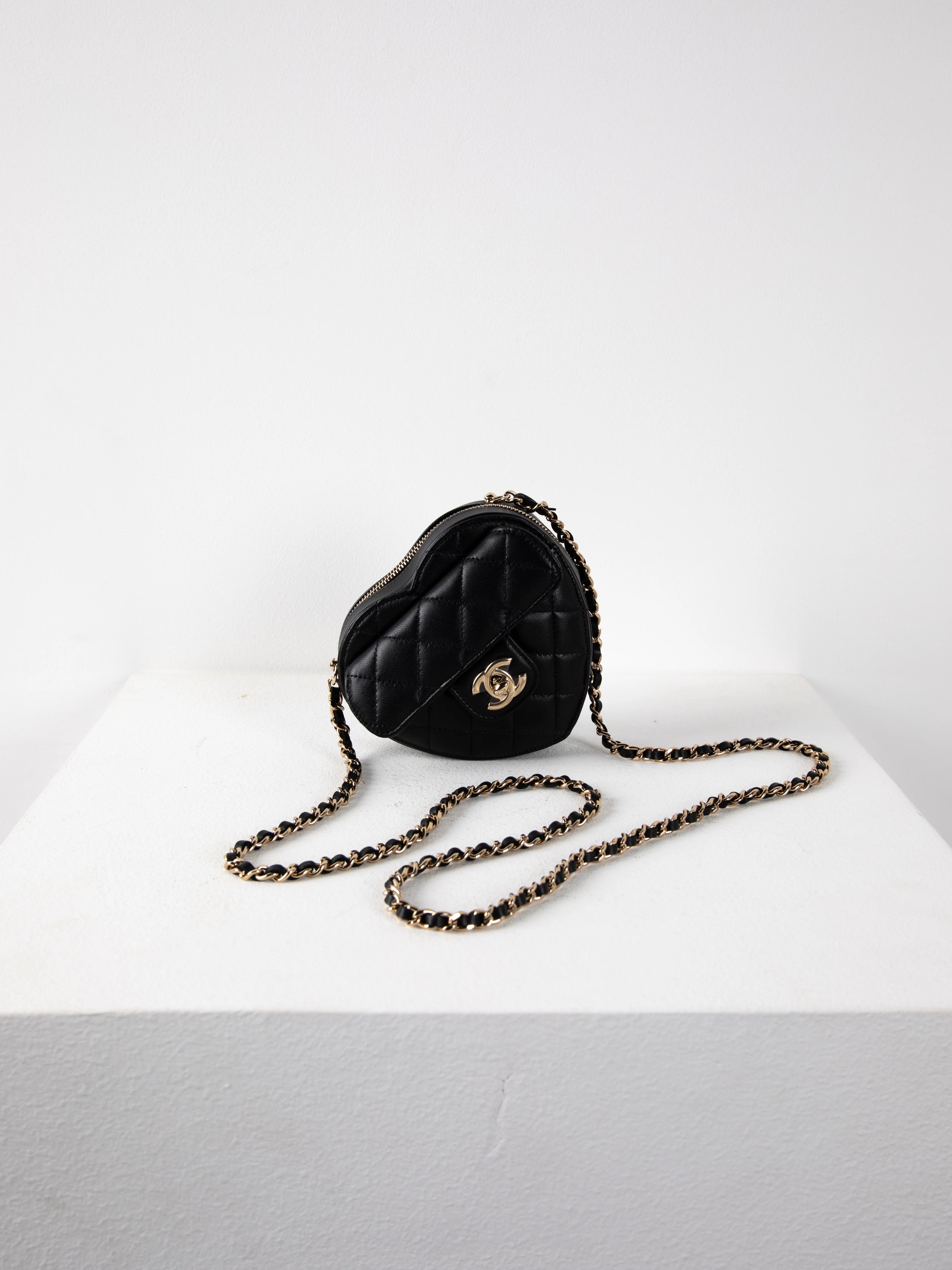 Chanel Black Heart Bag in Small Size