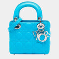 Dior Blue Mini Lambskin Cannage Lady Dior