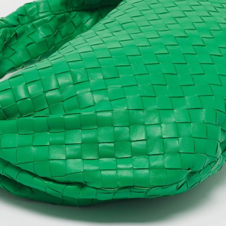 Bottega Veneta Jodie Medium Green Intrecciato Leather Hobo