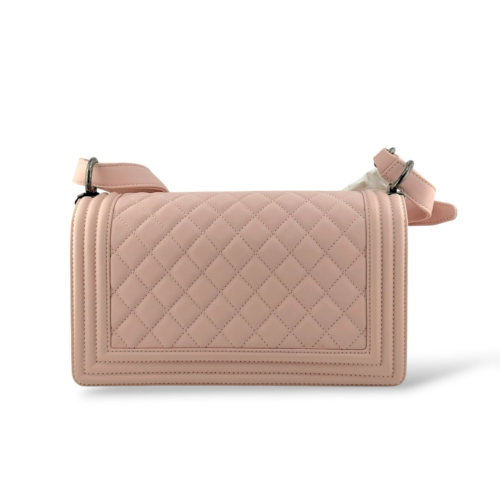Chanel Light Pink Quilted Old Medium Swift Boy Bag