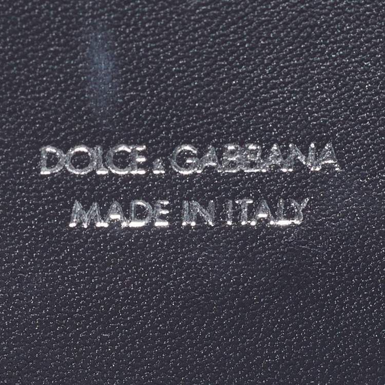 Dolce & Gabbana DG Logo Chain Silver Quilted Leather Shoulder Bag