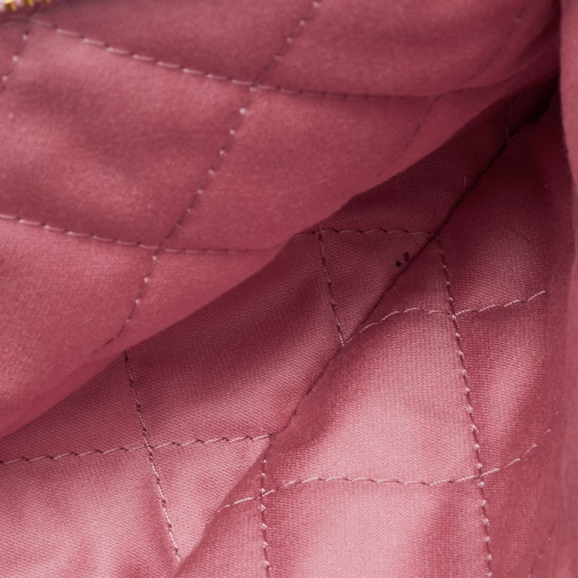 Chanel Light Pink Quilted Shiny Leather Small 22 Bag