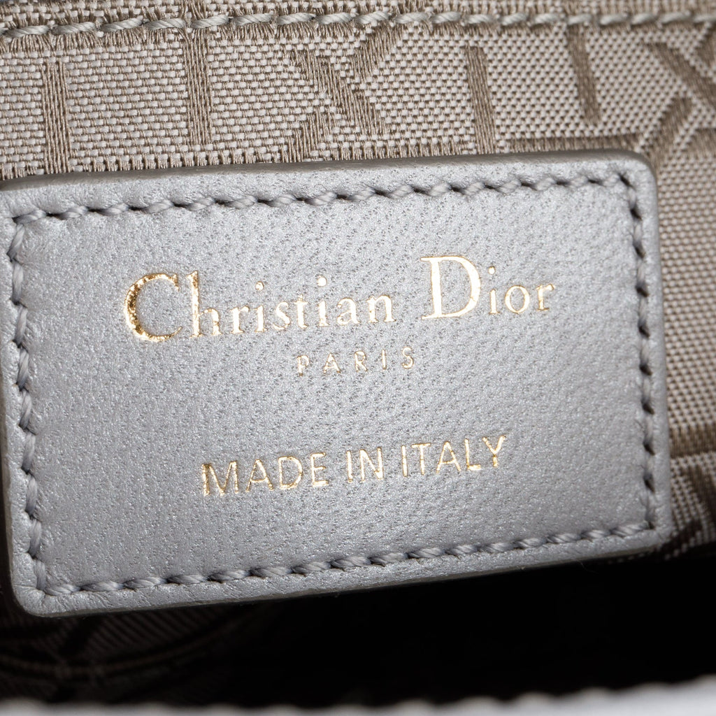 Christian Dior Grey Cannage Leather Mini Lady Dior Bag