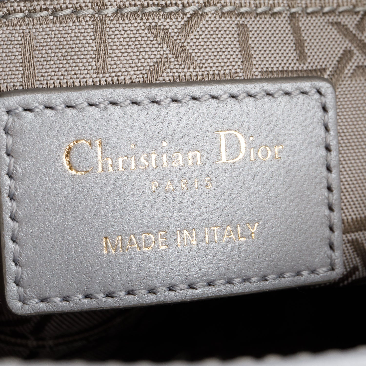 Christian Dior Grey Cannage Leather Mini Lady Dior Bag