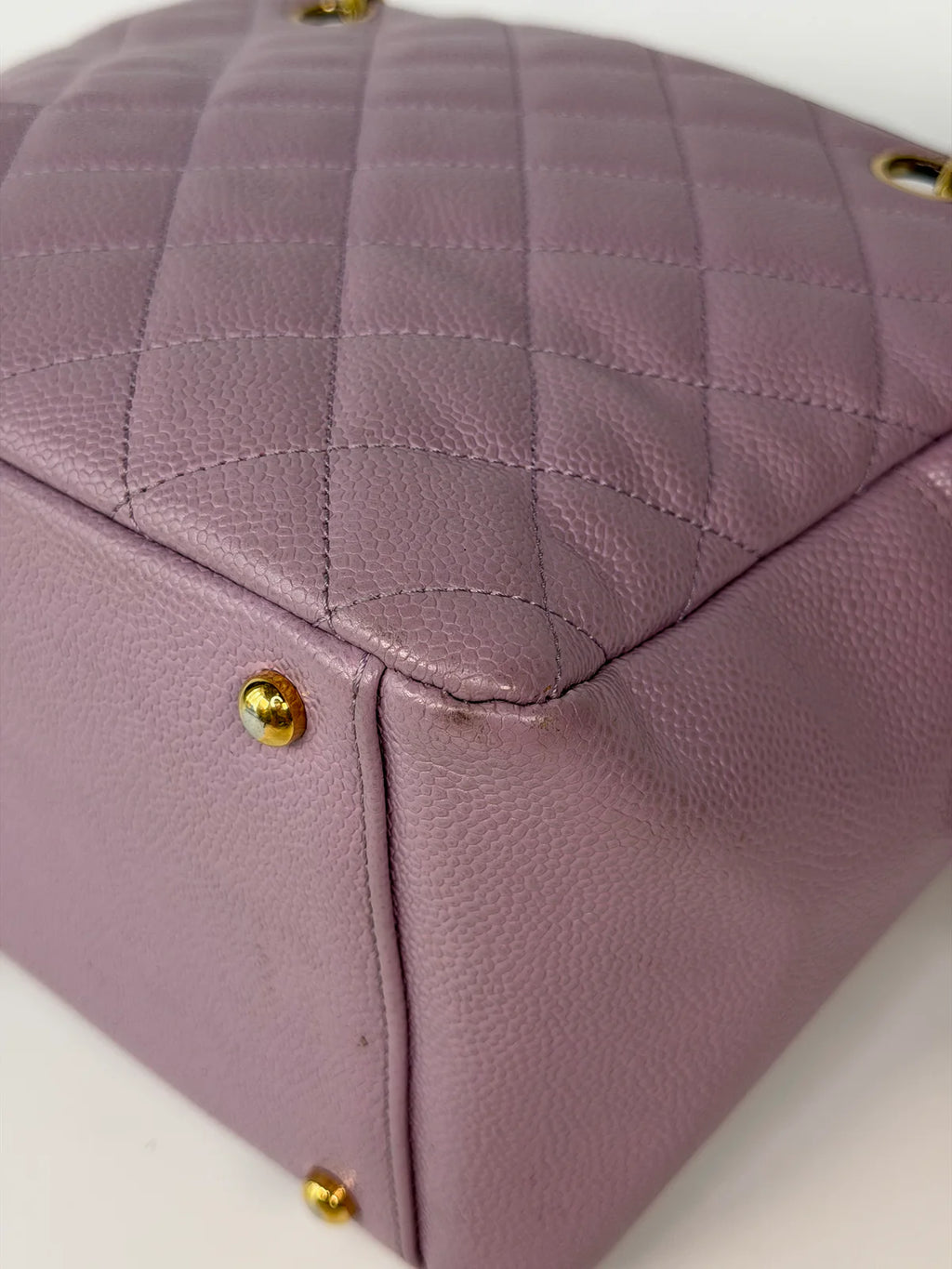 CHANEL PETITE TIMELESS TOTE IN LILAC CAVIAR LEATHER WITH GOLD HARDWARE