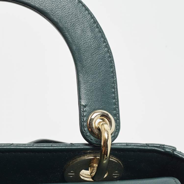 Dior Lady Dior My ABCDior Small Green Cannage Leather Tote