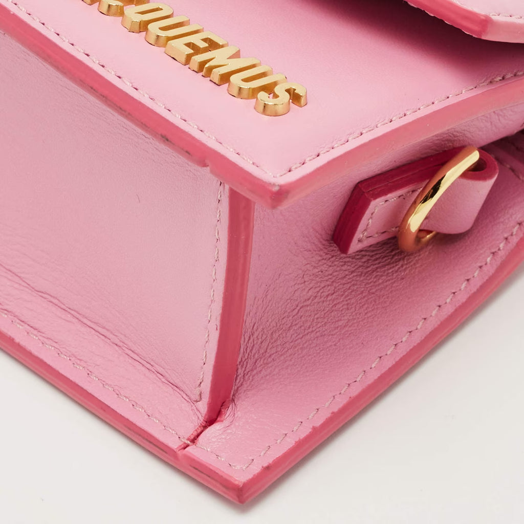 Jacquemus Pink Leather Mini Le Chiquito Top Handle Bag