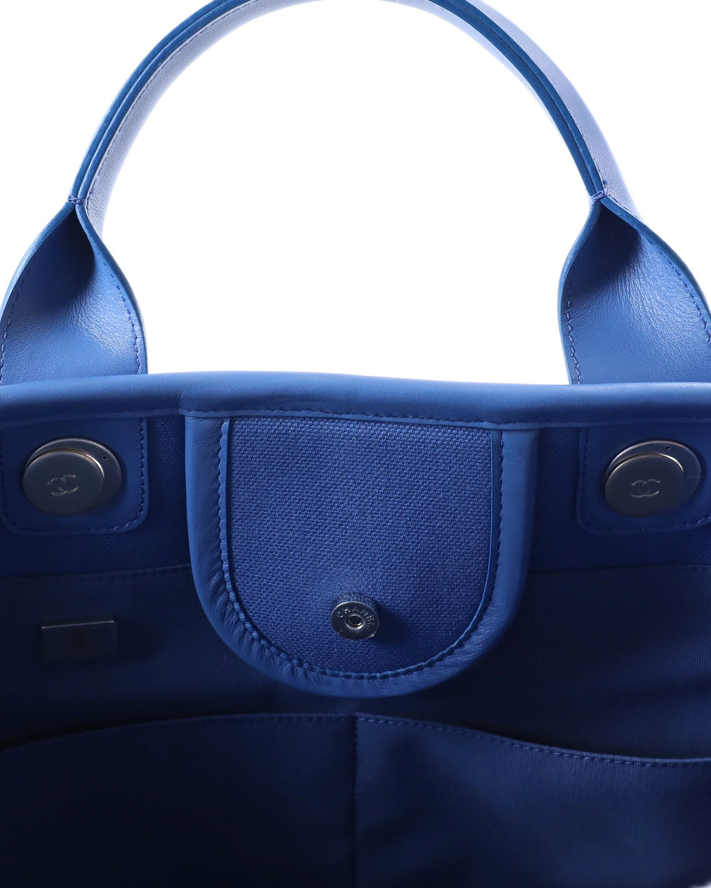 Chanel Deauville Large Blue/Pink Striped Tote Bag