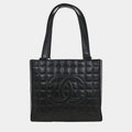 Chanel Black Lambskin Choco Bar Tote Bag