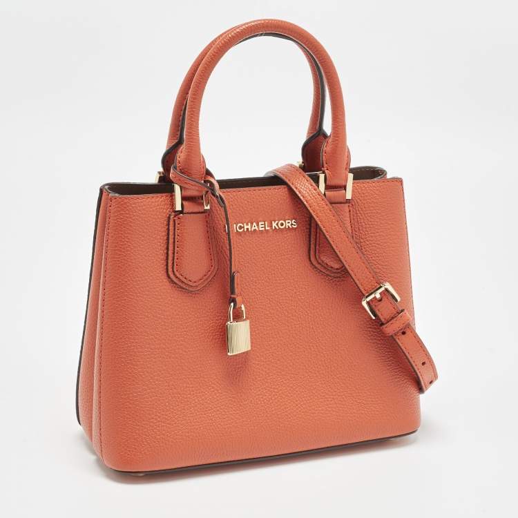Michael Kors Adele Orange Leather Tote