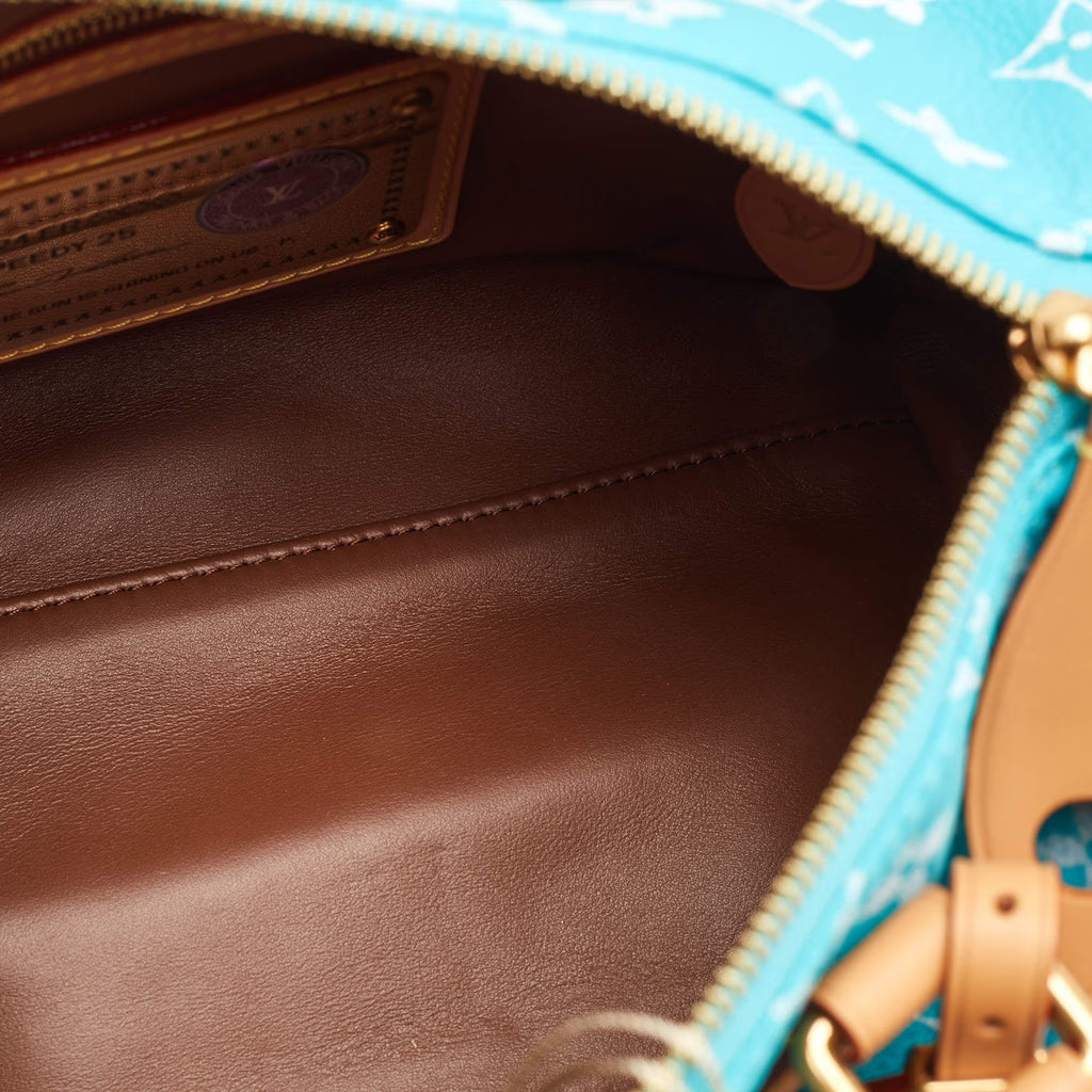 Louis Vuitton Speedy P9 Bandoulière 25 Turquoise Leather Bag