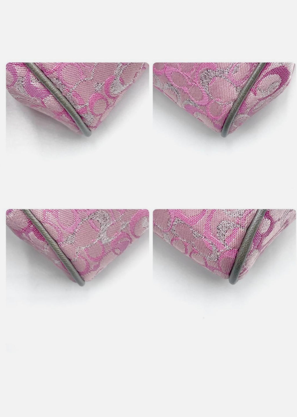Coach Pink Canvas Leather Clutch Handbag