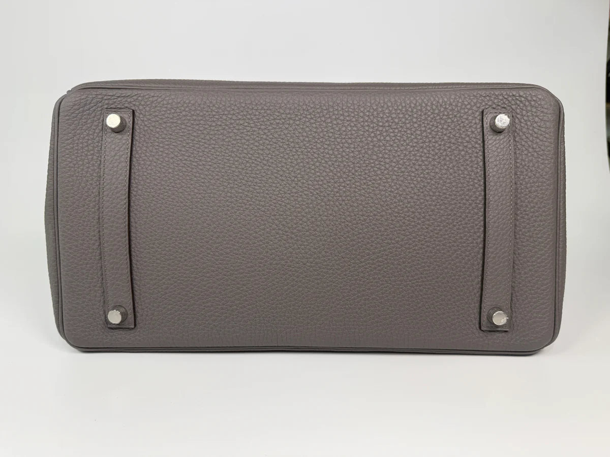 HERMÈS BIRKIN 35 IN GRIS ETAIN TOGO LEATHER WITH PALLADIUM HARDWARE
