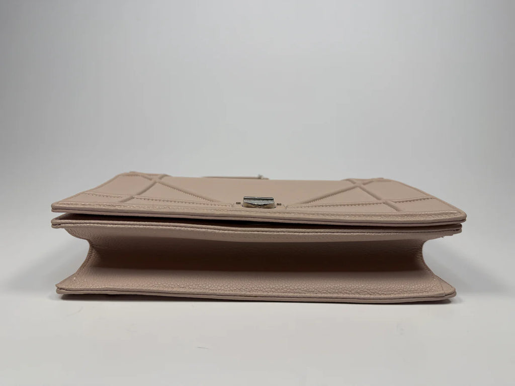 CHRISTIAN DIOR MEDIUM DIORAMA BAG IN BLUSH PINK LEATHER WITH SILVER HARDWARE