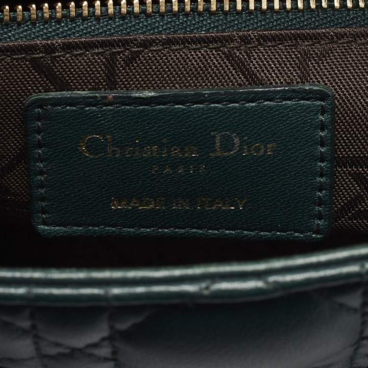 Dior Lady Dior My ABCDior Small Green Cannage Leather Tote