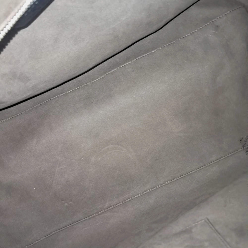 Gucci Navy Blue Leather Cima Line Travel Bag