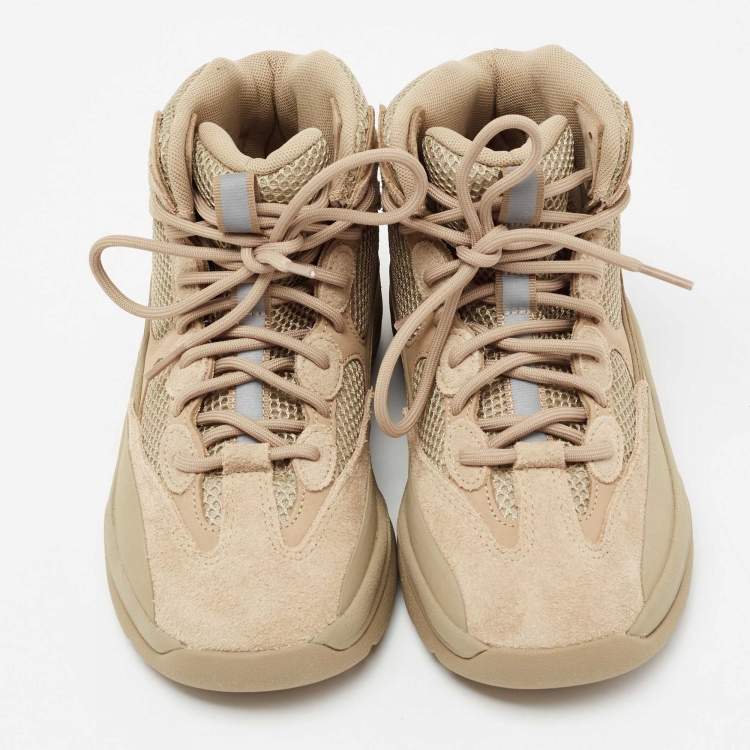 Yeezy x Adidas Brown Suede and Mesh DSRT BT Desert Boots Size 38 2/3