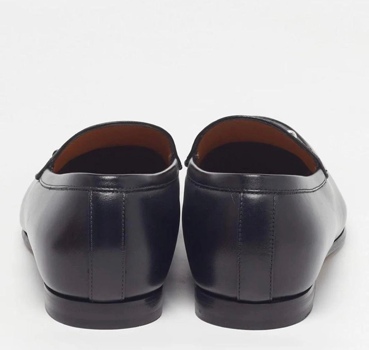 Gucci Jordy Size 43 Black Guccissima Leather Loafers