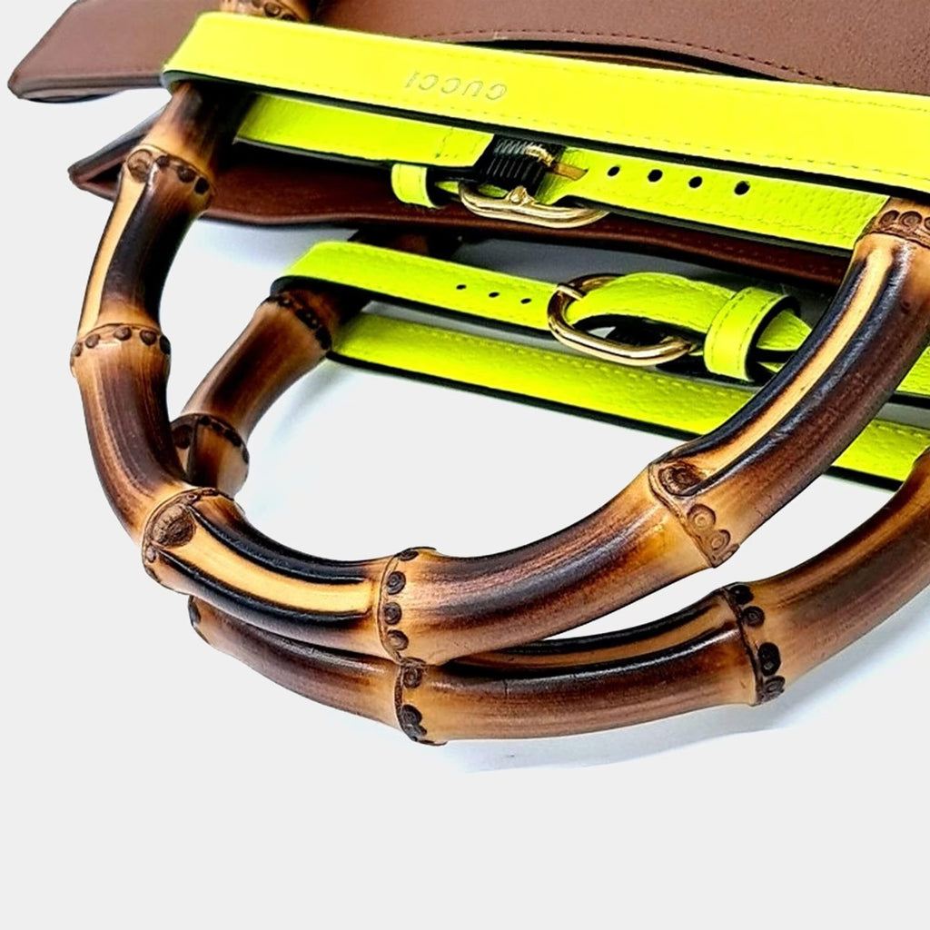 Gucci Brown Leather Diana Tote and Shoulder Bag