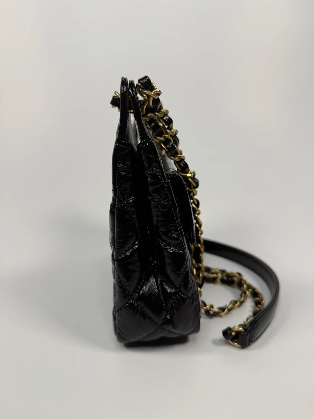 CHANEL MINI QUILTED MEDALLION SHOULDER BAG WITH GOLD HARDWARE