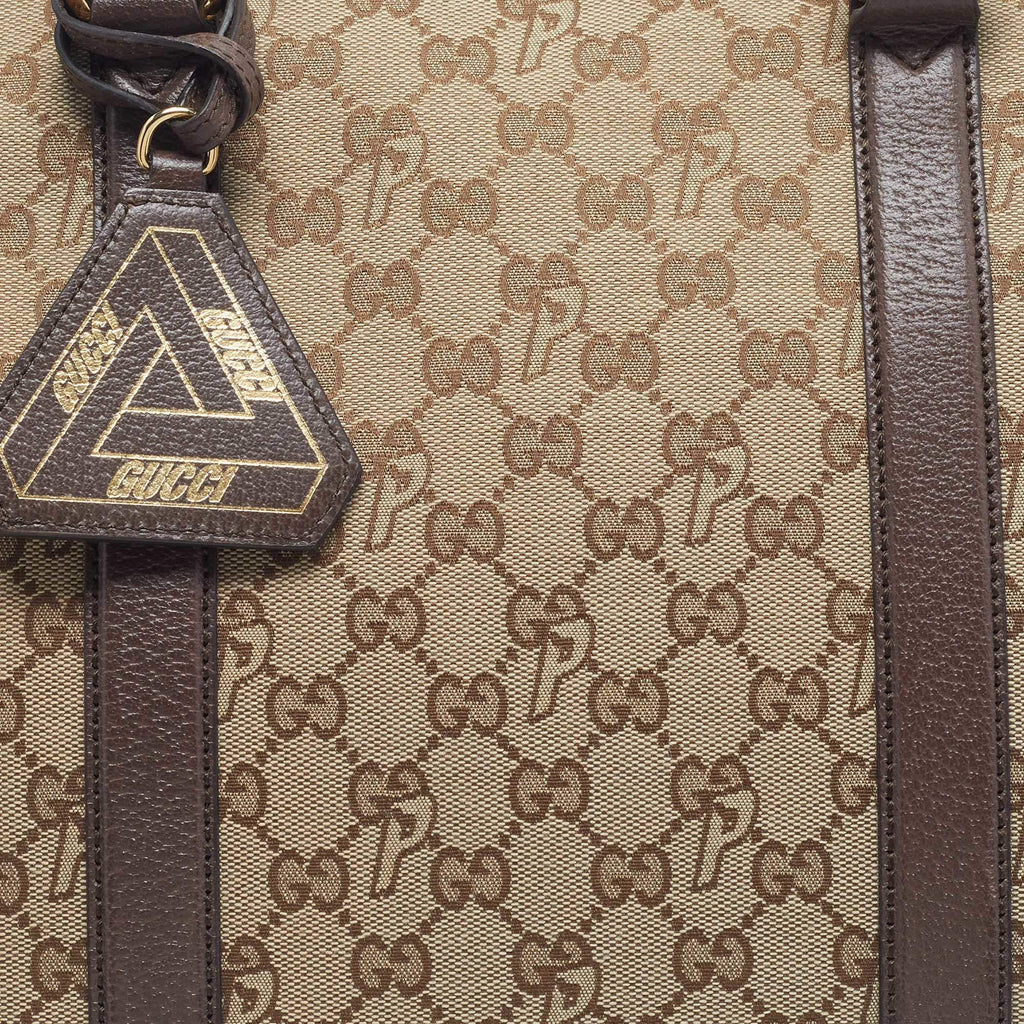 Gucci Palace Brown/Beige GG Canvas and Leather Duffel Bag