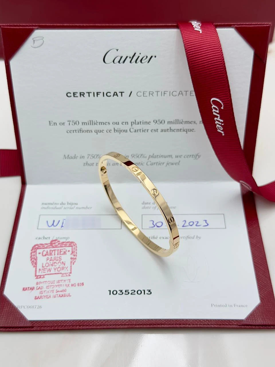 Cartier Love Bracelet Size 16