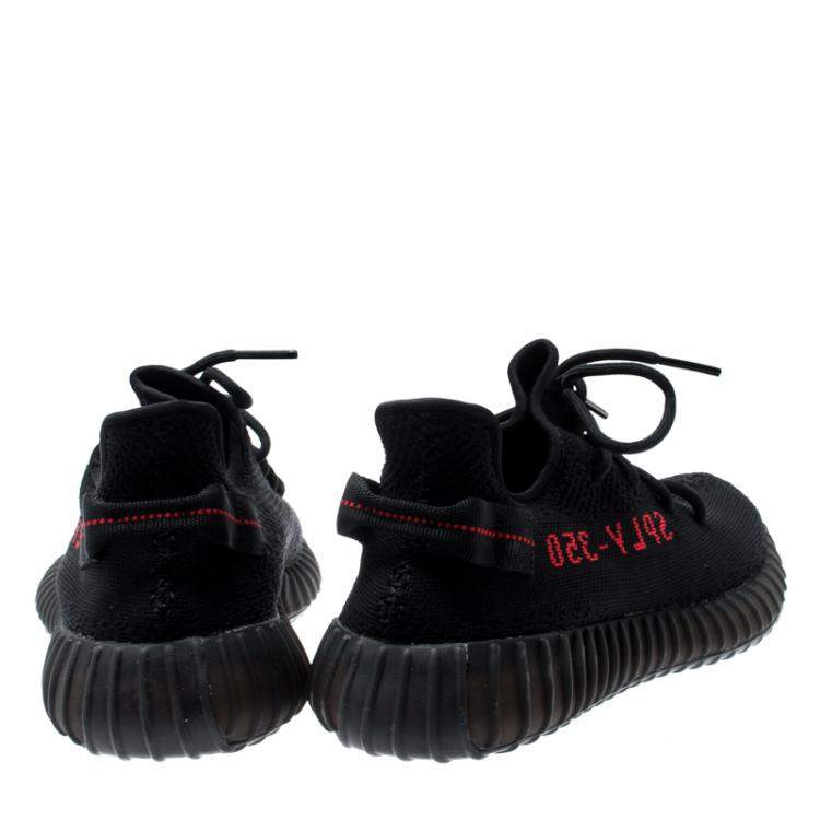 Adidas Yeezy Boost 350 V2 Black Red Sneakers Size EU 36 2/3 US 4.5