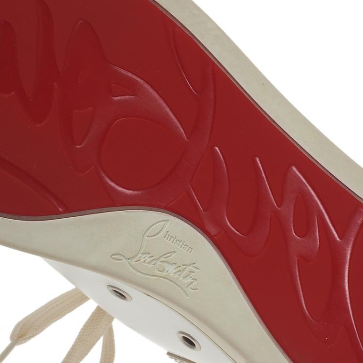 Christian Louboutin White Leather Louis Sneakers Size 41