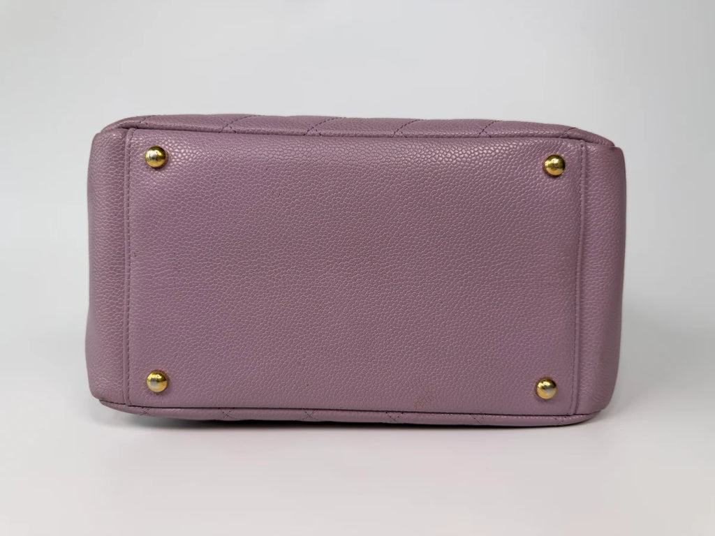 CHANEL PETITE TIMELESS TOTE IN LILAC CAVIAR LEATHER WITH GOLD HARDWARE