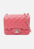 Chanel Matelasse Shoulder Bag Pink Lambskin Leather