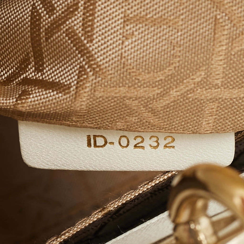 Dior Lady Dior My ABCDior Small White Cannage Leather Tote